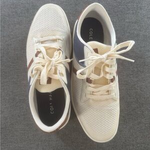 Cole Haan Cream and Navy Sneakers